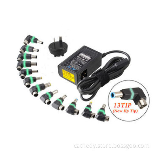 New Free HP Tip Portable Adapter for HP/Compaq, 65W Power, with 13 Tips